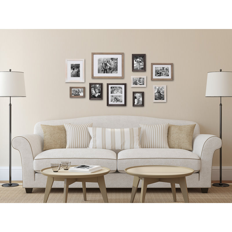 Ophelia & Co. Rayburn 10 Piece Beveled Wood Gallery Wall Frame Set